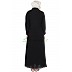 Black color Front open abaya with shirt collar Black color Front open abaya with shirt collar